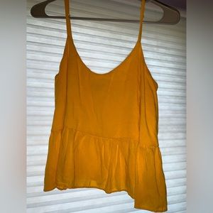 Size 4 Topshop Mustard Yellow Flowy Tanktop